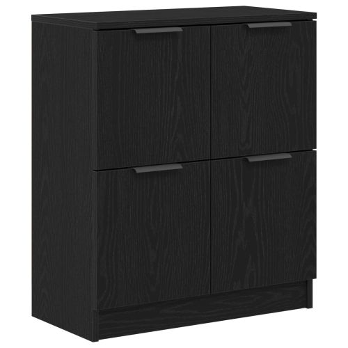 Служебен шкаф 2 pcs Черния дъб 60 x 30 x 70 см Инженерно дърво