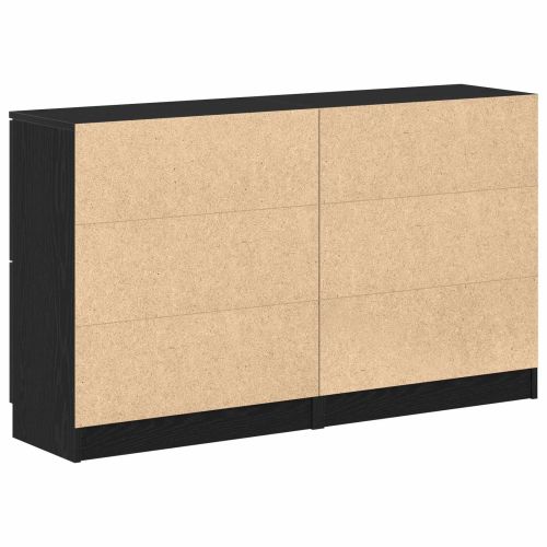 Служебен шкаф 2 pcs Черния дъб 60 x 30 x 70 см Инженерно дърво