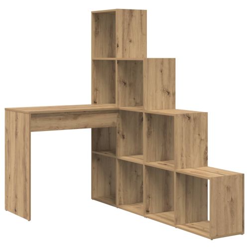 Ъглово бюро с рафт Дъб 101,5 x 149,5 x 149,5 см Инженерно дърво