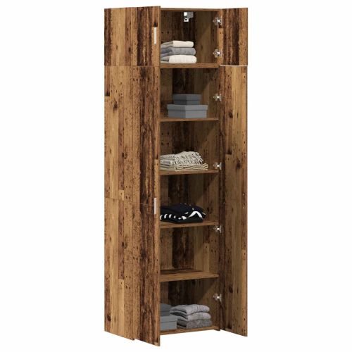 Шкаф за съхранение 2 pcs Старо дърво 70 x 42,5 x 225 см