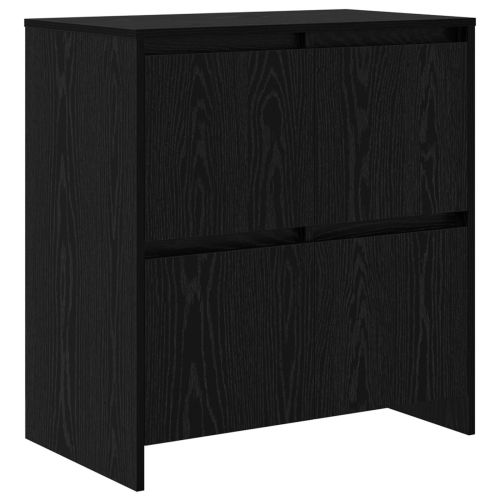 Служебен шкаф 3 pcs Черния дъб 70 x 41 x 75 см Инженерно дърво
