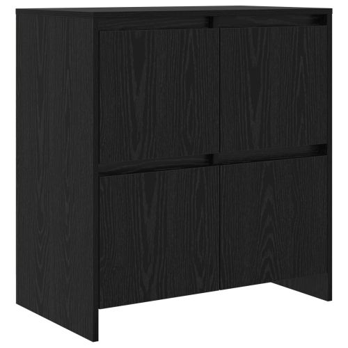 Служебен шкаф 2 pcs Черния дъб 70 x 41 x 75 см Инженерно дърво