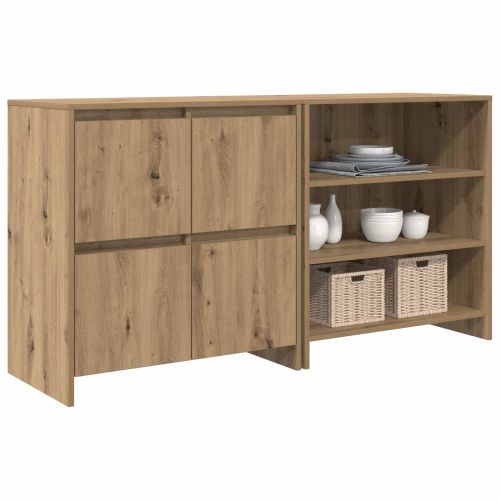 Служебен шкаф 2 pcs Дъб 70 x 41 x 75 см Инженерно дърво