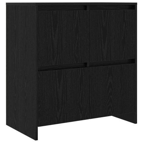 Скейдбордове 2 pcs Черен дъб 70 x 41 x 75 см Инженерно дърво