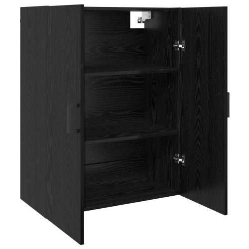 Стенно шкафче 2 pcs Черния дъб 69,5 x 34 x 90 см