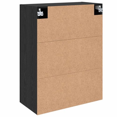 Стенно шкафче 2 pcs Черния дъб 69,5 x 34 x 90 см