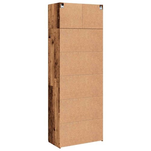 Шкаф за съхранение 2 pcs Старо дърво 80 x 42,5 x 225 см