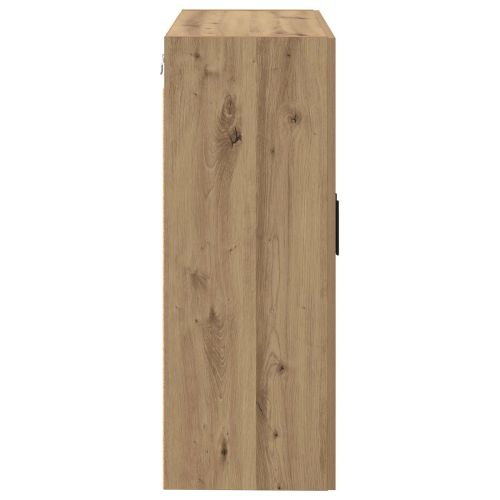 Стенно шкафче 2 pcs Дъб 69,5 x 34 x 90 см Инженерно дърво