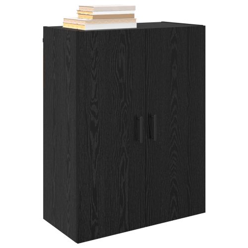Стенно шкафче 2 pcs Черния дъб 69,5 x 34 x 90 см