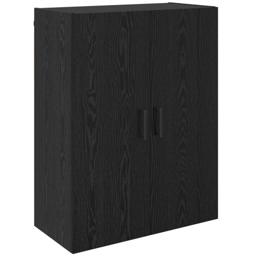 Стенно шкафче 2 pcs Черния дъб 69,5 x 34 x 90 см