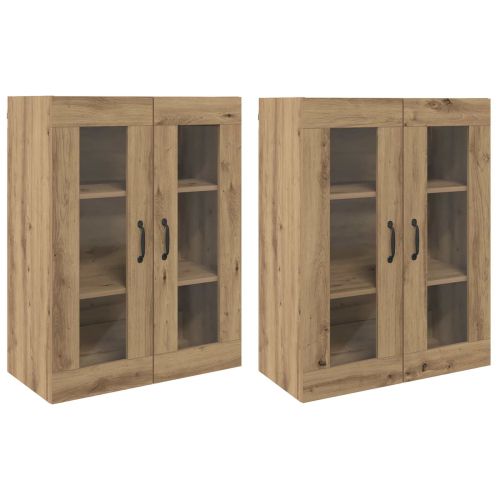 Стенни шкафове 2 pcs дъб артизан 69,5 x 34 x 90 см