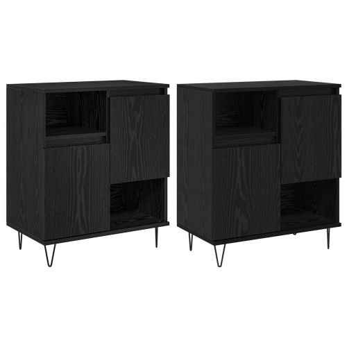 Служебен шкаф 2 pcs Черния дъб 60 x 35 x 70 cm