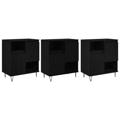 Служебен шкаф 3 pcs Черния дъб 60 x 35 x 70 cm
