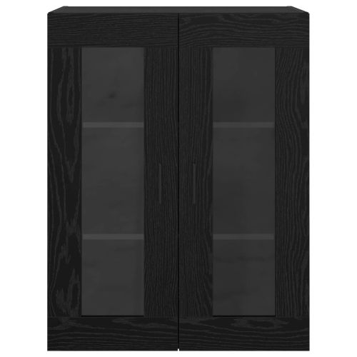 Стенни шкафове 2 бр. Черен дъб 69,5 x 34 x 90 см