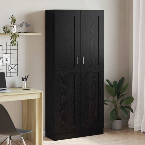 Шкаф за книги Черния дъб 82,5 x 30,5 x 185 см Инженерно дърво