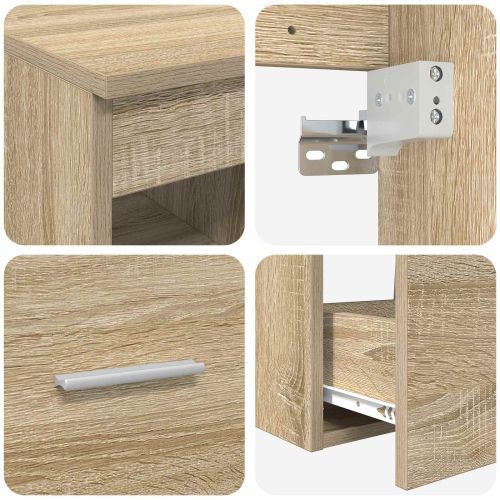 Комплект мебели за баня 2 pcs Дъб сонома Инженерна дървесина