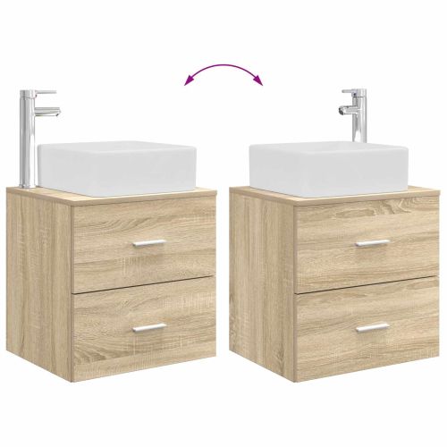 Комплект мебели за баня 2 pcs Дъб сонома Инженерна дървесина