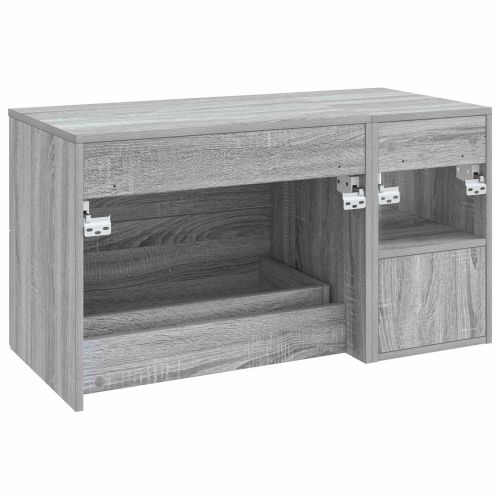 Комплект мебели за баня 2 pcs Сив Сонома Инженерна дървесина