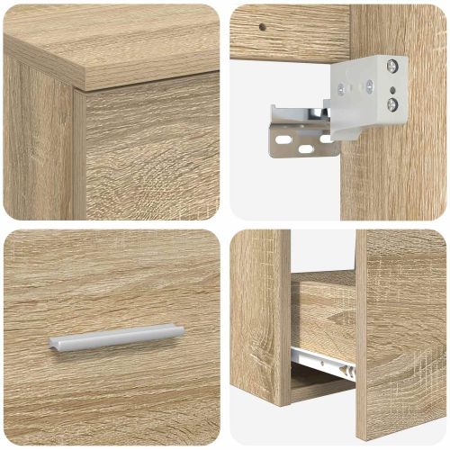 Комплект мебели за баня 2 pcs Дъб сонома Инженерна дървесина
