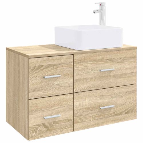 Комплект мебели за баня 2 pcs Дъб сонома Инженерна дървесина