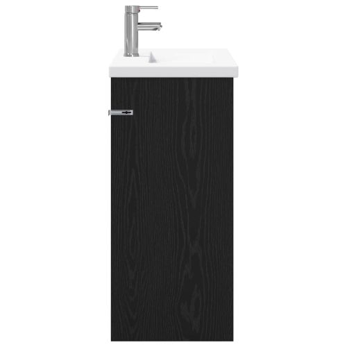 Комплект мебели за баня Черен дъб 81 x 40 x 84,5 см