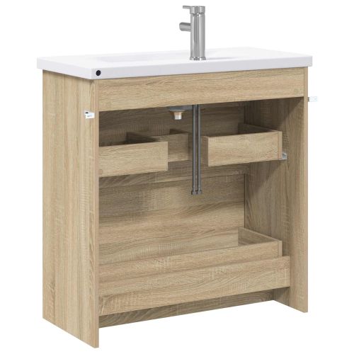 Комплект мебели за баня Дъб сонома 81 x 40 x 84,5 см