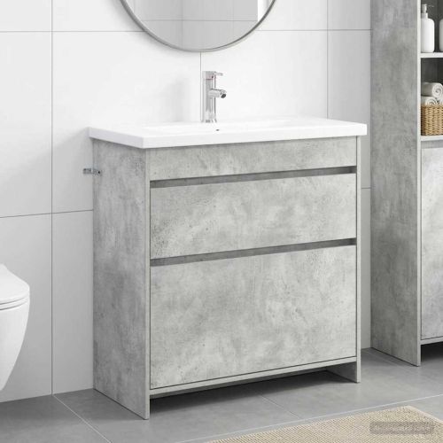 Комплект мебели за баня Бетонно сиво 81 x 40 x 84,5 см