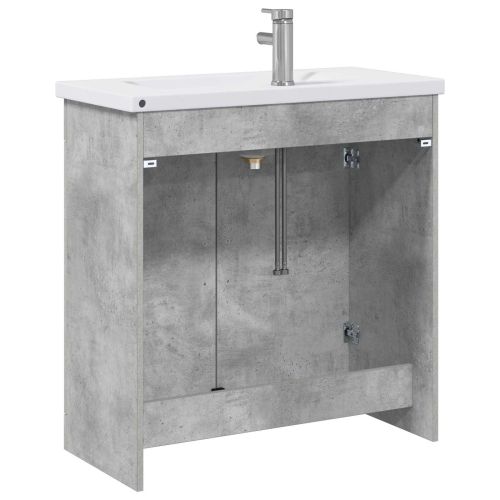 Комплект мебели за баня Бетонно сиво 81 x 40 x 84,5 см