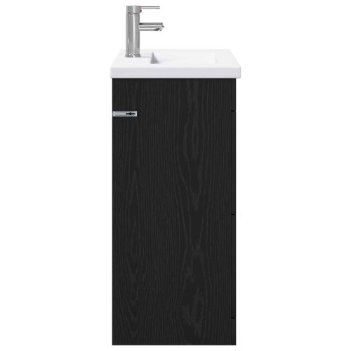 Комплект мебели за баня Черен дъб 81 x 40 x 84,5 см