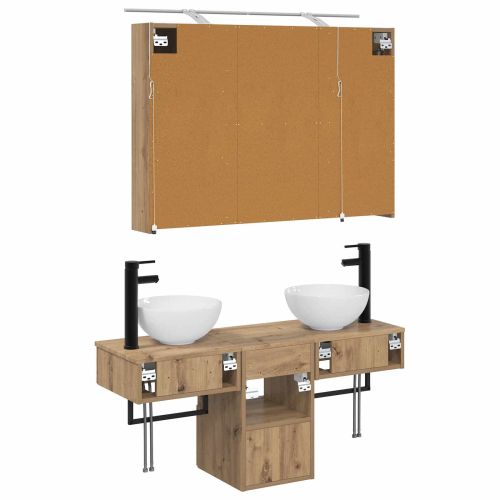 Комплект шкафове за баня 4 pcs 100 x 14,5 x 70 см