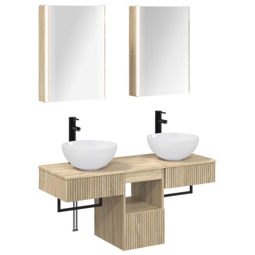 Комплект шкафове за баня 5 pcs Дъб сонома 43 x 11,5 x 60,5 см