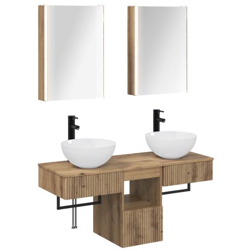 Комплект шкафове за баня 5 pcs Дъб артизан 43 x 11,5 x 60,5 см