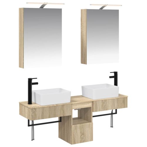 Комплект шкафове за баня 5 pcs Дъб сонома 50 x 14,5 x 70 см