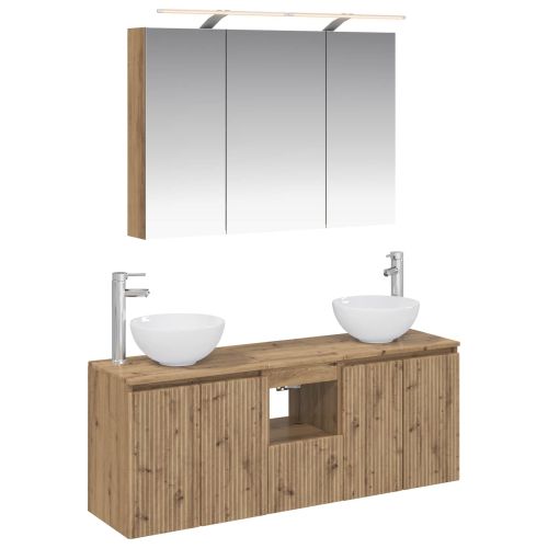 Комплект шкафове за баня 4 pcs Дъб артизан 100 x 14,5 x 70 см