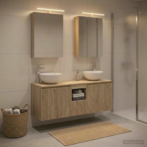 Комплект шкафове за баня 5 pcs Дъб сонома 50 x 14,5 x 70 см
