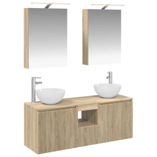 Комплект шкафове за баня 5 pcs Дъб сонома 50 x 14,5 x 70 см