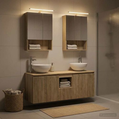 Комплект шкафове за баня 5 pcs Дъб сонома 50 x 14,5 x 70 см