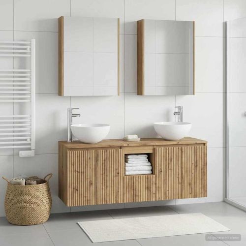 Комплект шкафове за баня 5 pcs Дъб артизан 53 x 15,5 x 70 см