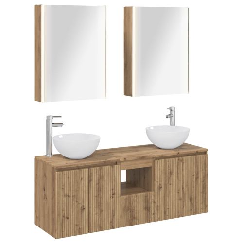 Комплект шкафове за баня 5 pcs Дъб артизан 53 x 15,5 x 70 см