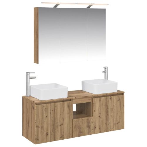 Комплект шкафове за баня 4 pcs Дъб артизан 100 x 14,5 x 70 см
