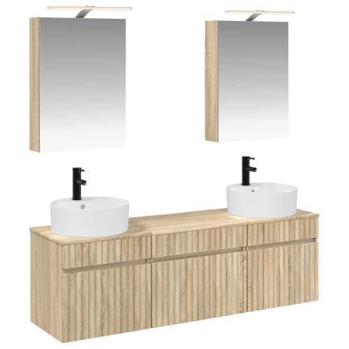 Комплект шкафове за баня 5 pcs Дъб сонома 50 x 14,5 x 70 см