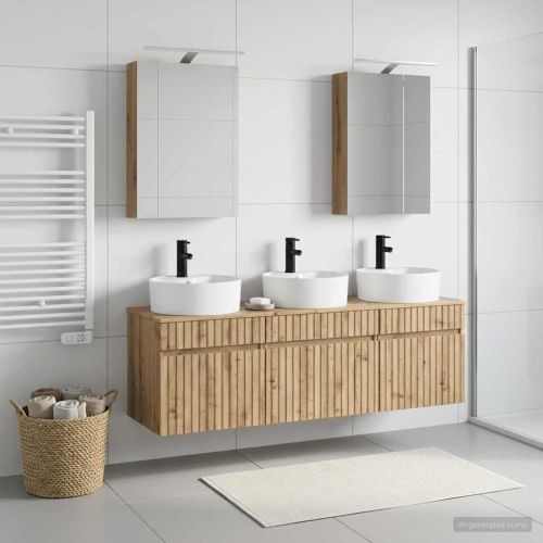 Комплект шкафове за баня 5 pcs Дъб артизан 50 x 14,5 x 70 см
