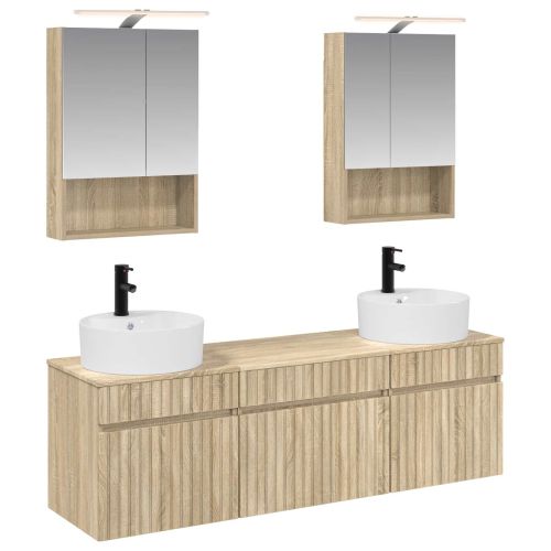 Комплект шкафове за баня 5 pcs Дъб сонома 50 x 14,5 x 70 см