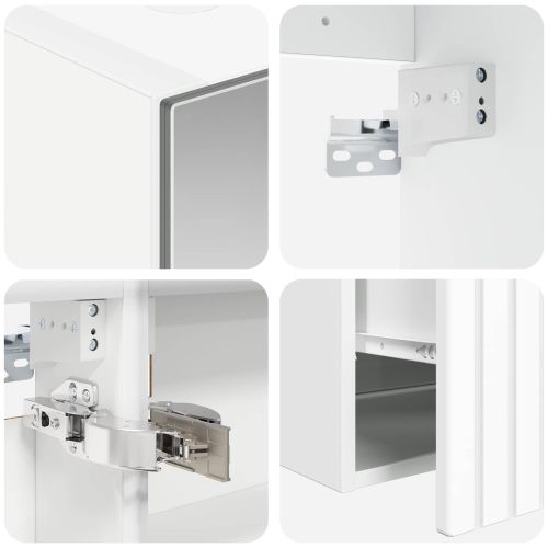 Комплект шкафове за баня 5 pcs Бяло 50 x 14,5 x 70 см
