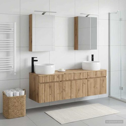 Комплект шкафове за баня 5 pcs Дъб артизан 50 x 14,5 x 70 см