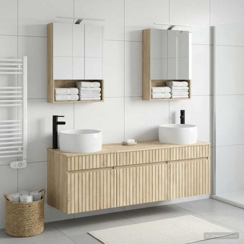 Комплект шкафове за баня 5 pcs Дъб сонома 50 x 14,5 x 70 см
