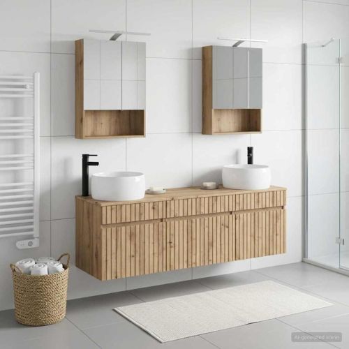 Комплект шкафове за баня 5 pcs Дъб артизан 50 x 14,5 x 70 см