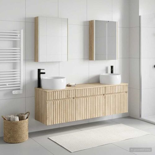 Комплект шкафове за баня 5 pcs Дъб сонома 53 x 15,5 x 70 см