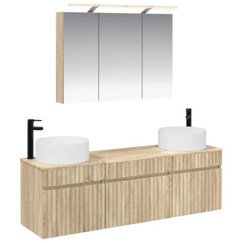 Комплект шкафове за баня 4 pcs Дъб сонома 100 x 14,5 x 70 см