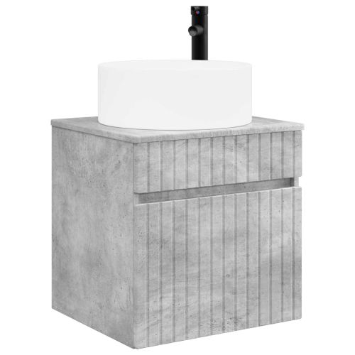 Комплект шкафове за баня 4 pcs Бетонно сиво 100 x 14,5 x 70 см